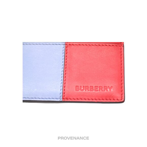 🔴 Burberry Card Holder Wallet - Colorblock Leather - Picture 7 of 8